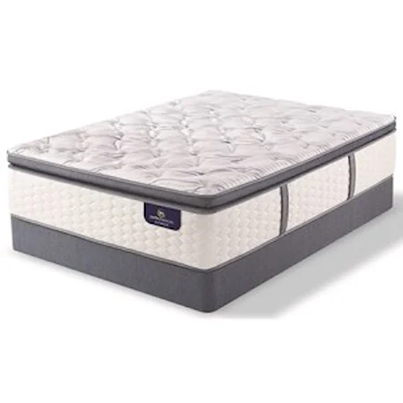 Queen Firm Super Pillow Top Premium Pocketed Coil Mattress and 9" StabL-Base® Foundation